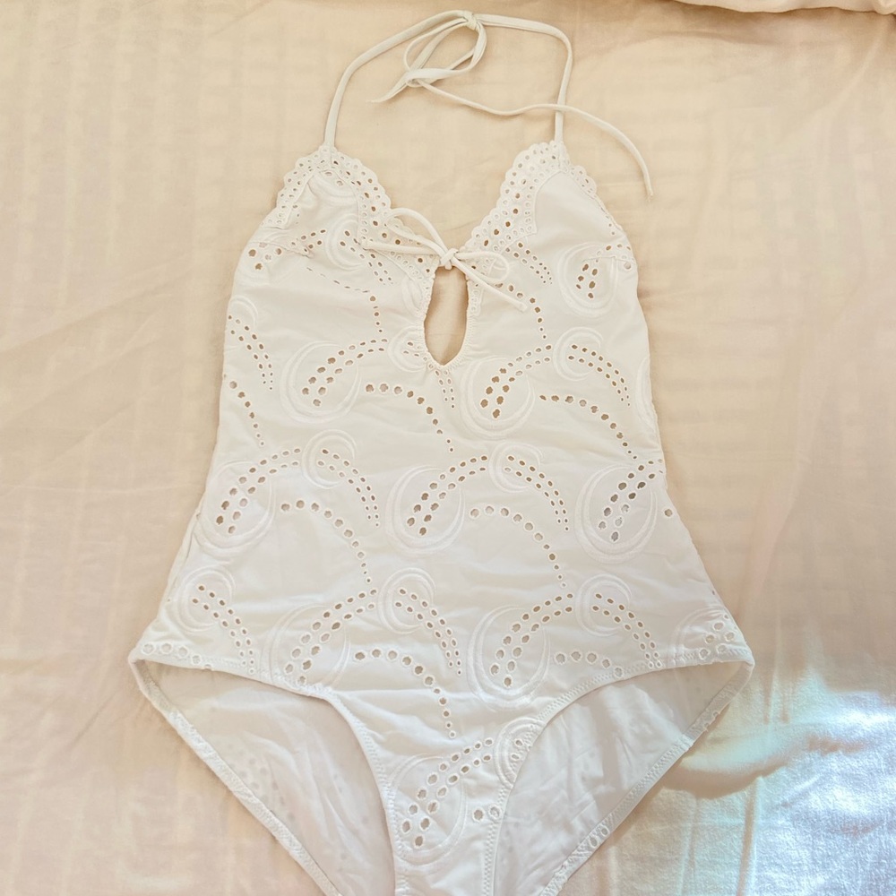 & Other Stories White Eyelet Swimsuit One Piece
